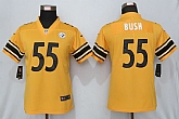 Women Nike Pittsburgh Steelers 55 Bush Vapor Untouchable Nike Gold Inverted Limited Jersey,baseball caps,new era cap wholesale,wholesale hats